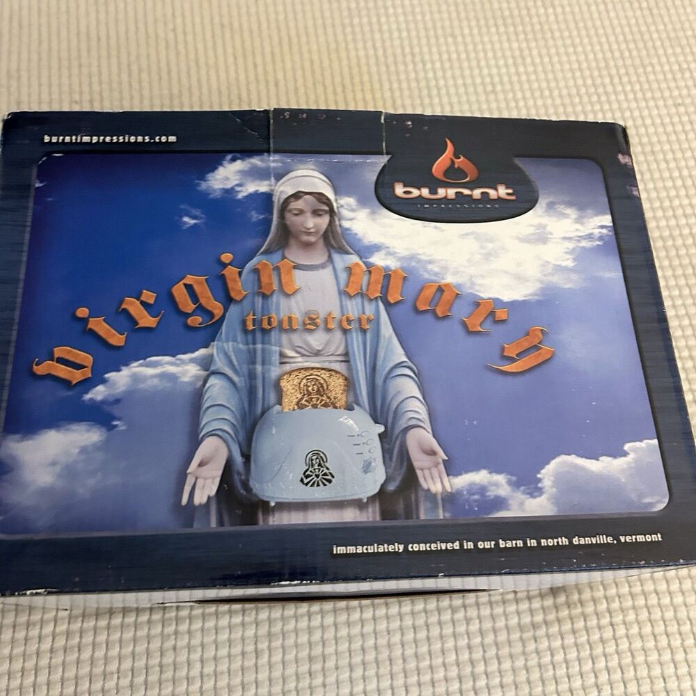 Burnt Impressions Jesus Toaster Tested Working w/ Box Novelty Appliance